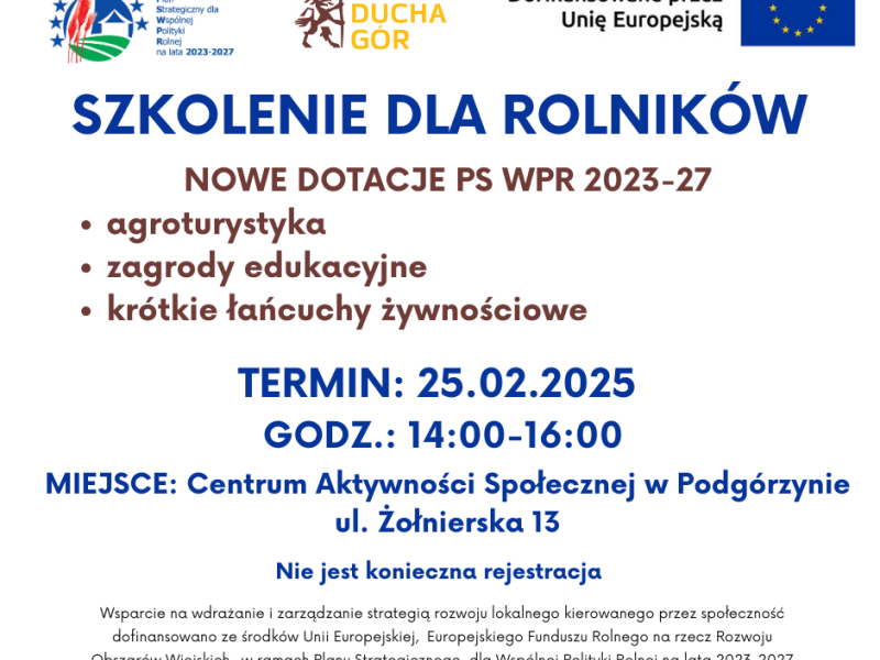 NOWE DOTACJE PS WPR 27 25.02.2025 rolnicy 4019